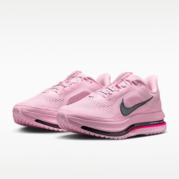 Nike Women’s Pink Air Zoom Running Sneakers with Gray Swoosh